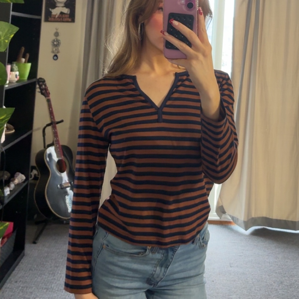 Emmiol Striped Long Sleeve Top